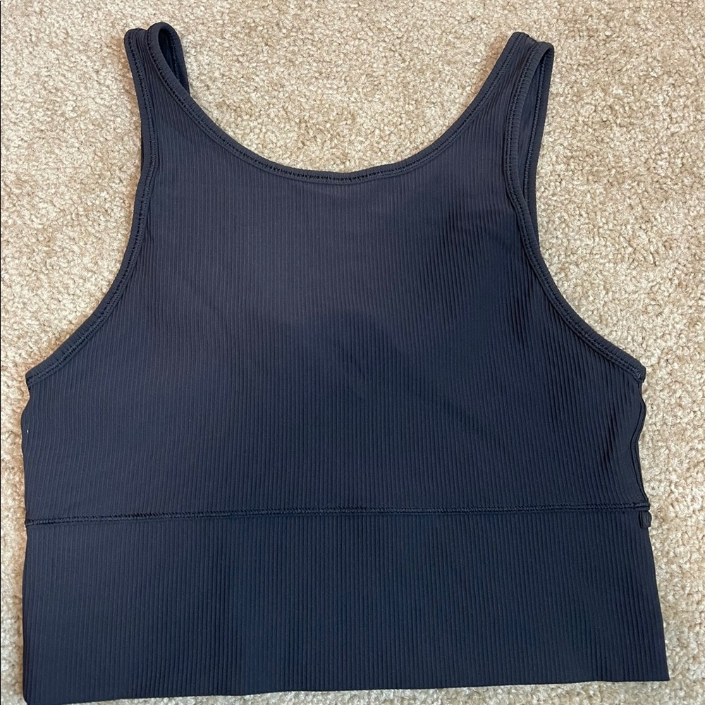 Lululemon Power Pivot Ribbed tank top- Black
